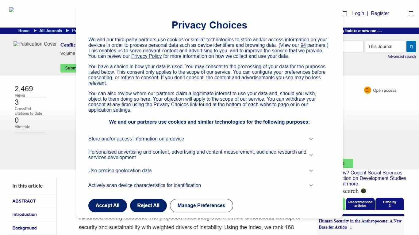 Full article: The sustainable security index: a new measure for research and policy analysis